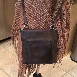 Classic Fossil brown leather crossbody